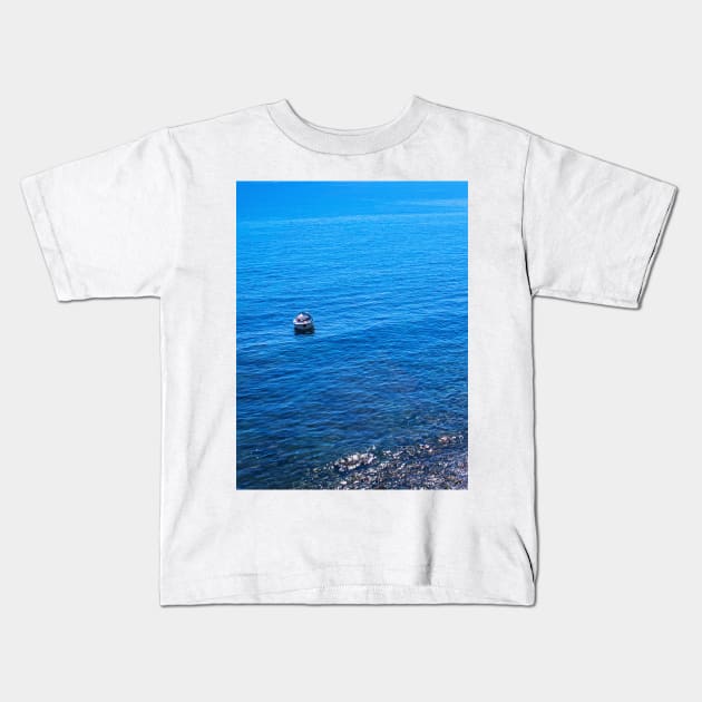 Summer Sea Boat Sailing Kids T-Shirt by eleonoraingrid